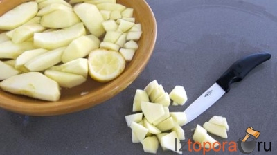 Котлеты с яблоками, ананасами и малиновым пюре