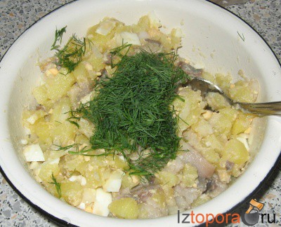 Салат из сельди с картофелем