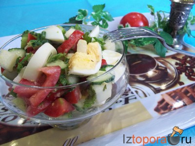 Овощной салат с дыней
