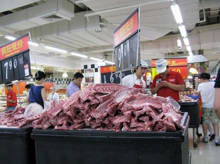Продукты в китайском супермаркете
