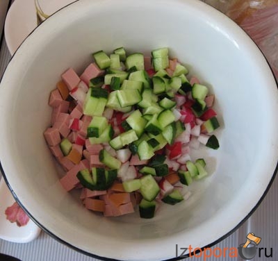 Окрошка с квасом - Окрошка - Первые блюда - Рецепты - Кулинарные рецепты - Из Топора.RU Окрошка с квасом
