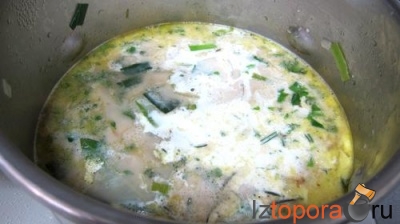 Картофельный суп с луком пореем и сливками 