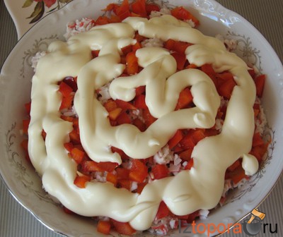 Салат Хризантема - Салаты из морепродуктов - Салаты - Рецепты - Кулинарные рецепты - Из Топора.RU Салат Хризантема