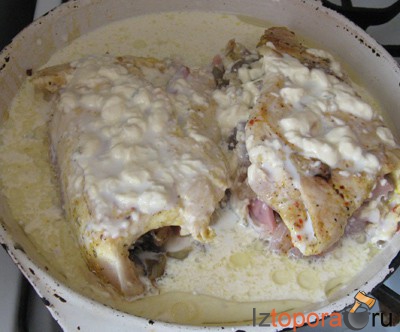 Куриное филе, фаршированное грибами - Блюда из птицы - Горячие блюда - Рецепты - Кулинарные рецепты - Из Топора.RU Куриное филе, фаршированное грибами