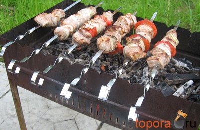 Шашлык в кефире - Шашлыки - Горячие блюда - Рецепты - Кулинарные рецепты - Из Топора.RU Шашлык в кефире