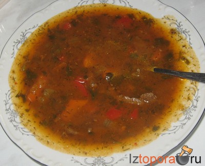 Суп-гуляш из говядины - Мясные супы - Первые блюда - Рецепты - Кулинарные рецепты - Из Топора.RU